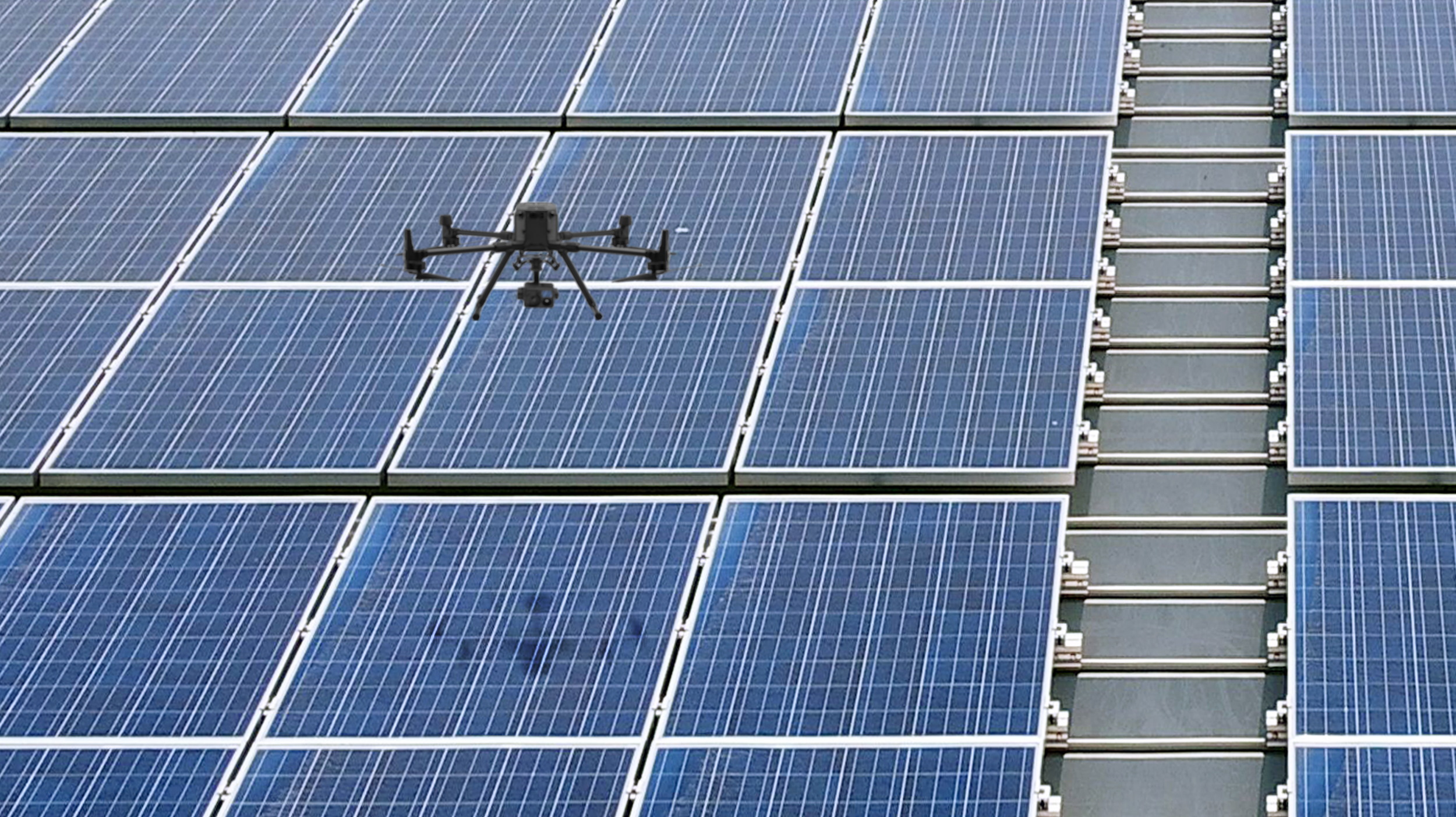 友達以無人機搭配IR Sensor熱顯像技術進行全方面模組健檢，有效降低人力成本並提升發電量